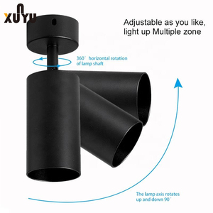 Vàng trắng vòng bề mặt gắn xi lanh có thể điều chỉnh đường sắt tại chỗ chiếu sáng LED theo dõi đèn LED theo dõi ánh sáng lịch thi đấu GU10 nhôm - Product Image 2