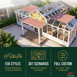 Yeyon OEM Kommerzielles Faltbares Glasiertes Solarium für Luxushotel-Konstruktion Wohnbereich Außen-Wintergarten Glashaus - Product Image 4