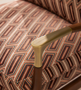 Italia lujo Vintage Interior muebles para el hogar sala de estar moderna madera maciza latón sillón - Product Image 6