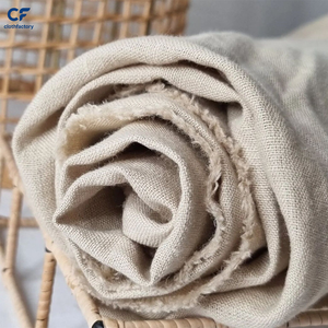 Tissu en lin uni doux pré-lavé 100% lin léger et respirant pour vêtements féminins et masculins - Product Image 4