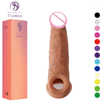 Funda de Pene Hueca de Silicona Suave, Juguete Sexual para Adultos Más Vendido, Sensación Realista