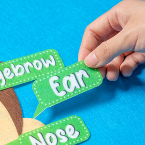 แผ่นผ้าสักหลาดเล่าเรื่องราว FUAN BABY Montessori พร้อมชิ้นส่วนร่างกายและกายวิ<span class=keywords><strong>ภาค</strong></span>ศาสตร์มนุษย์ ของเล่นเสริมพัฒนาการสำหรับเด็กก่อนวัยเรียน - Product Image 5