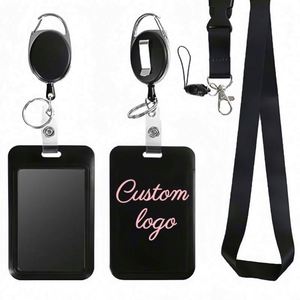 Porta Tarjetas de Identificación Personalizable con Cubierta Deslizante de ABS y Hebilla Retráctil Ovalada con Diseño de Barco Crucero para Oficina, Hombres y Mujeres - Product Image 1