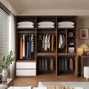 BALOM New Design Custom Made Wooden Wood Soft Close Drawers <b>Sliding</b> Door Bedroom Closet OEM Wholesale CE Certified - Product Image 3