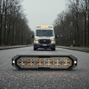 6 projecteurs LED à <span class=keywords><strong>montage</strong></span> en surface IP6K9K 18W 12V 24V 4 fils, clignotants synchronisés, pour grille de véhicule d'urgence et flotte - Product Image 1