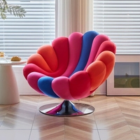 Nouveau Design Italien Coloré Chaise Longue à Bascule Moderne en Velours Suédine Inclinable pour Salon, Chambre et Bureau à Domicile