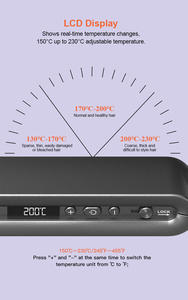 Plancha de Pelo Multifunción MCH con Tecnología PTC, Pantalla de Temperatura, Calentamiento Rápido, Placa Flotante 3D - Product Image 6