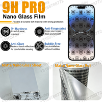 Film Roll Kaca Nano Fleksibel 9H Matte PET Anti Silau Anti Pecah Lembaran A4 untuk Pelindung Layar Mesin Laser