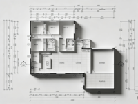 Villa préfabriquée moderne en structure d'acier galvanisé, maison écologique durable, assemblage rapide, gain de temps, installation facile, hôtel, appartement