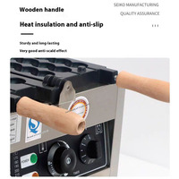 Gaufrier Électrique Antiadhésif Professionnel et Industriel Personnalisable pour Gaufres en Forme de Pièce de Monnaie Dorée, avec Logo Personnalisé
