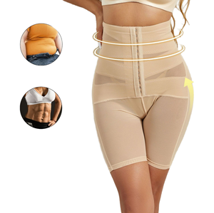 Faja Moldeadora de Cintura Alta con Control de Abdomen y Levantamiento de Glúteos para Mujer, Pantalones Cortos Ajustables Transpirables para Moldear el Cuerpo - Product Image 1