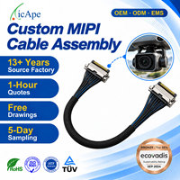 Câble de caméra OEM personnalisé avec faisceau de câblage FFC/FPC multi-protocoles MIPI/eDP/LVDS et connecteur 20 broches pour carte de contrôle d'écran LCD