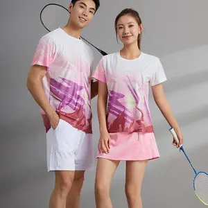 Customize badminton jersey custom design your own badminton shirts skirt badminton shirt shorts for men women