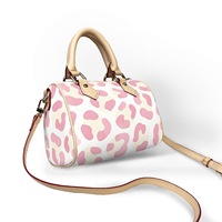 Bolso Bandolera Tipo Almohada para Mujer, Personalizable, Estilo Moderno y Lindo, Cosido a Mano, Estampado con Bloques de Color, Estilo Blogger, Combinable con Todo