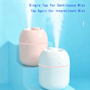 Long Working Prevent Dry Burning USB Humidifier 220ml Table Top <strong>Mini</strong> Car 2 Spray Modes Plastic Household Hotel Use Night Light - Product Image 1