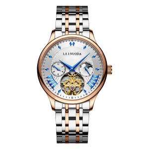 Nuevo reloj para hombre, calendario Esqueletizado negro genial, reloj impermeable multifuncional para hombre - Product Image 3