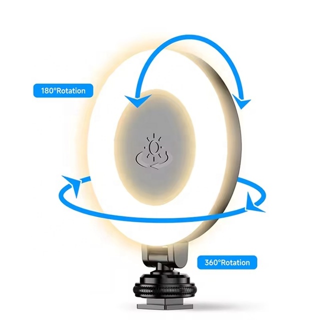 Vlog Photography Accessories Portable Mini Pocket Small LED Selfie Ring Fill Light D07 for Tripod Camera