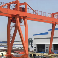 Grue portique industrielle électrique extérieure à double poutre de 5 m de portée, capacité de 20 tonnes, hauteur de levage de 10 m, Oulange