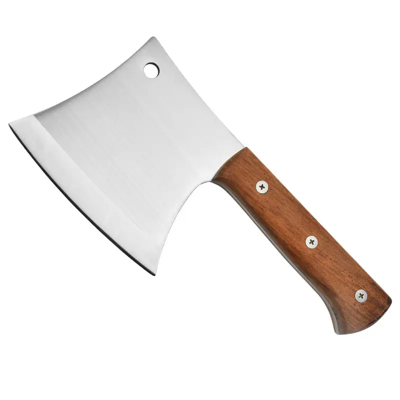 Coltello per mannaia per ossa manico in legno in acciaio inossidabile coltello da cucina cinese coltello per ascia per mannaia cinese per carne da cuoco