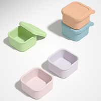 Nouveauté 100ML Mini boîte à bento en silicone de qualité alimentaire mignon contenants réutilisables pour le stockage des bonbons et des aliments sans BPA