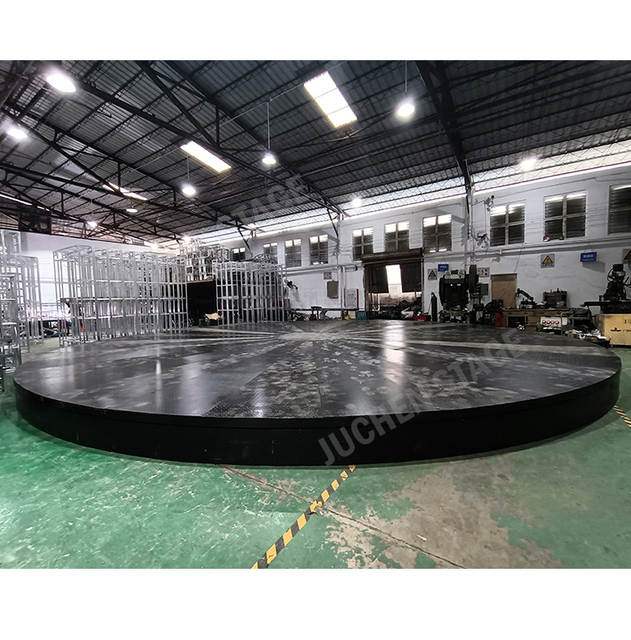 JUCHEN Heavy Duty 360 Degree Auto Display Electric Revolving Turntable Rotating Car Stage
