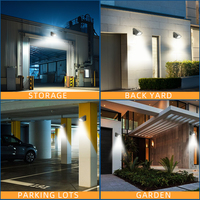 Pack d'éclairage mural LED d'extérieur avec capteur IP65 pour jardin, rue, porche, patio, cour, porte, terrasse, balcon, éclairage d'hôtel