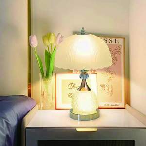 American Retro Style High-End Crystal Table Lamp Adjustable <b>Lighting</b> Fixture <b>Remote</b> <b>Control</b> for Master Bedroom Home Lamp - Product Image 2