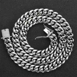 HipHop Hot Selling Gold Plated Cuban Chain Bracelet Zircon Clasp Stainless Steel Cuban Chain <b>Necklace</b> <b>for</b> <b>Men</b> - Product Image 5