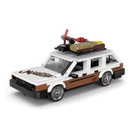 PB PB8824 Nuevo Coche de Camping Urbano Creativo, Modelo de Coche Máquina del Tiempo MK2, Juguetes de Ladrillos para Niños, Regalos, Sets de Bloques de Construcción
