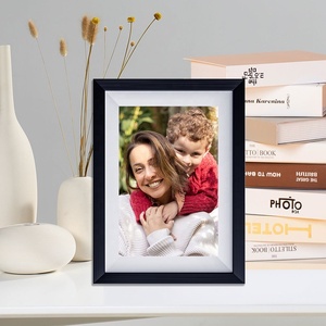 WIFI NFT Digital Signage and Displays App Remote Control Advertising 2k 4k Wood OEM Digital Photo Frame Digital Wooden <b>Led</b> <b>Clock</b> - Product Image 6