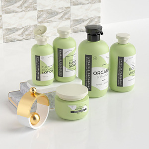 Bình Bơm Tròn Boston Bằng Nhựa <span class=keywords><strong>HDPE</strong></span> Màu Xanh Lá Tùy Chỉnh Bình Đựng Mỹ Phẩm Cho Dầu Gội Lotion Phòng Tắm - Product Image 2