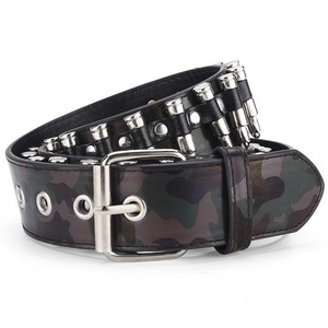 Femmes/hommes oeillet <span class=keywords><strong>pyramide</strong></span> Goth Camouflage clouté métal Punk Rock Rivet ceintures - Product Image 4