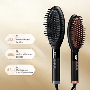 <span class=keywords><strong>Brosse</strong></span> lisseur électrique anti-brûlure à chauffage rapide pour hommes pour usage domestique - Product Image 2