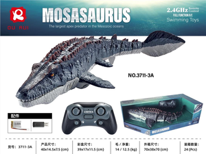 Jouets télécommandés pour enfants <span class=keywords><strong>Mosasaurus</strong></span> 2,4 GHz, design étanche, animaux en plastique électriques, cadeau RC - Product Image 2
