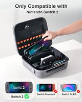 Étui de transport de grande capacité avec 18 emplacements pour cartes de jeu pour Nintendo Switch 2, sac de voyage de protection rigide en EVA