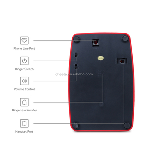 Biểu Tượng Tùy Chỉnh Màu Đỏ Cổ Điển Điện Thoại Cổ Có Dây Điện Thoại Với Push Button - Product Image 5