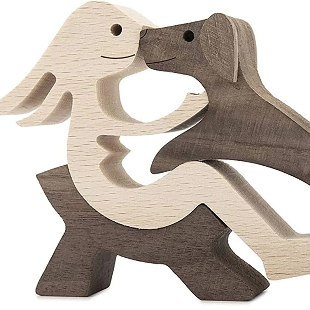 Einzigartiges Geschenk Hand geschnitzte Holz Haustier Schnitzereien Liebevolle Erinnerung Geschenke Haustier Dekorationen für das Zuhause