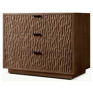 โต๊ะข้างเตียงแบบปิด MELBOURNE rh FURNITURE โต๊ะข้างเตียงสไตล์โมเดิร์นหรูหรา พร้อมลิ้นชัก - Product Image 4