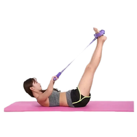 Tirador de Pedal para mujer, cuerda de resistencia, dispositivo de asistencia para sentarse, Apertura trasera, adelgazamiento Abdominal, bandas mágicas de ejercicio de estiramiento