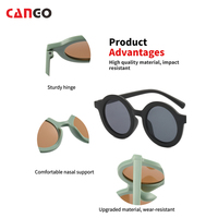 Lunettes de soleil pour bébé de haute qualité, lunettes de soleil pour enfants, monture ronde tendance, lunettes rétro moka, protection UV400, lunettes de soleil pour enfants