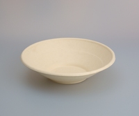Bols de bagasse blancs jetables imprimés personnalisés 8oz 12oz 16oz 24oz 32oz avec couvercles pour le camping