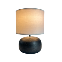 Lampe de table électrique moderne en céramique et tissu flexible avec base E27 pour la décoration de la chambre et du salon