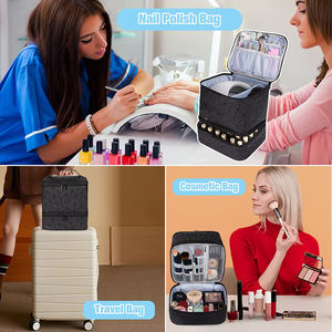 Tas pembawa cat kuku lapisan ganda, tas penyimpanan cat kuku bepergian - Product Image 6