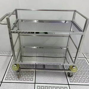 Roestvrijstalen industriële ziekenhuis-, laboratorium-, school- en medische apparatuur, instrumenten, chirurgische gereedschapswagen met wielen, CE-gecertificeerd - Product Image 3