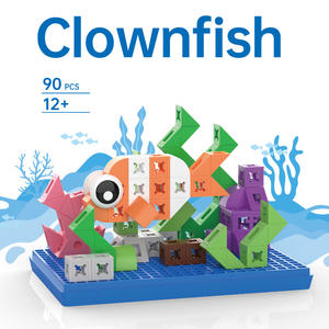 PUNGROW教育用ビルディングブロックセットミニ漫画のピエロフィギュアパズルおもちゃDIYマイクロレンガピクセルボックスモンテッソーリおもちゃ - Product Image 2