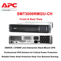 UPS Monofásico de 2U para Rack APC SMT3000RMI2U-CH de 3000VA/2700W con Batería de Plomo-Ácido Integrada para Servidores y Dispositivos de Red