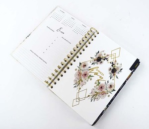 Premium papelería <span class=keywords><strong>español</strong></span> de oro en espiral semanal planificador <span class=keywords><strong>diario</strong></span> con bolsillo divisor de pestañas - Product Image 2