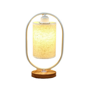 Moderno creativo in legno massello E27 lampada da tavolo con paralume in tessuto flessibile caratteristica per camera da letto comodino soggiorno divano - Product Image 3