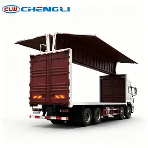 Camion de transport de marchandises à ailes hydrauliques 6X2 25 tonnes de charge utile totale 9m 260HP Yuchai Diesel pour le transport logistique - Product Image 2