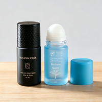 Bouteilles de déodorant en verre rechargeables noir mat 30ml 50ml, contenants à bouchon à vis, flacons roll-on vides pour déodorant